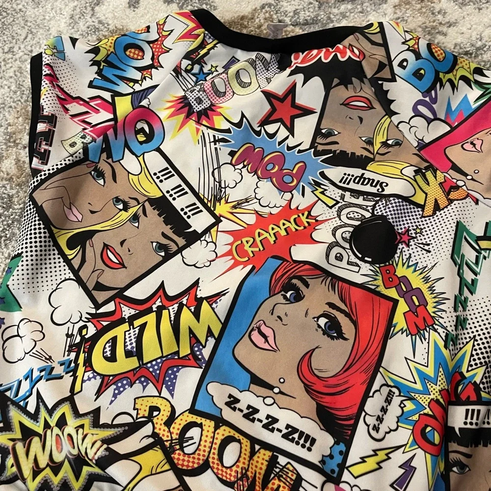 Colorful Comic Print Top - Picture 2 of 3